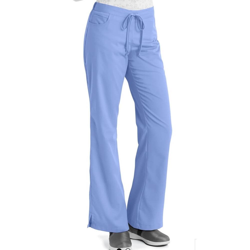 Grey's Anatomy by Barco Classic Women's Riley 5Pocket MidRise Flare Leg XS Ceil